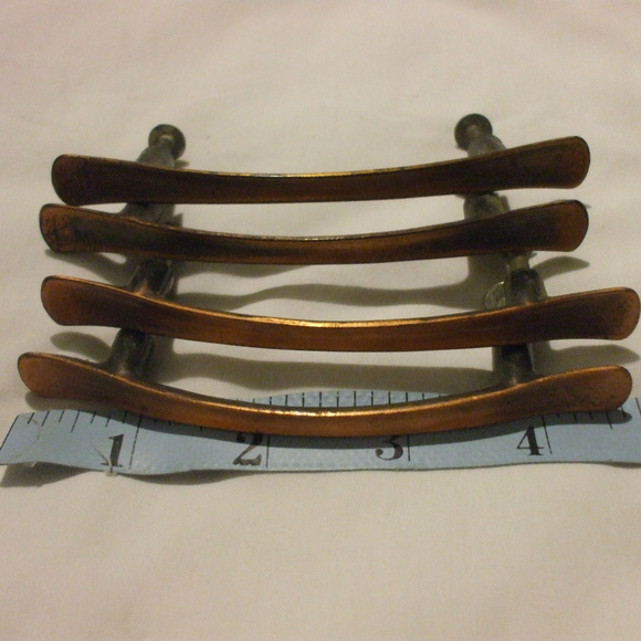 4 Retro Meal Bronze Dresser Cabinet Door Pulls - Picture 3 of 3